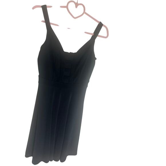 Joseph Ribkoff Black Sleeveless Fit & Flare Dress Women's 8 Elegant Zipper Back - Picture 6 of 10